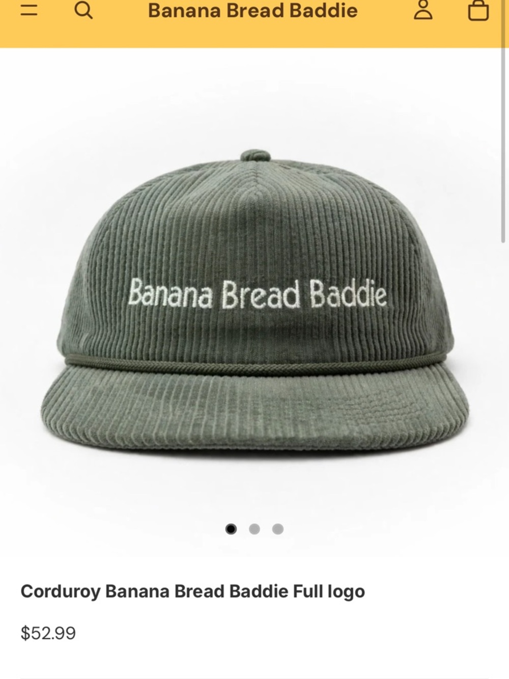 Corduroy Cap in Olive
